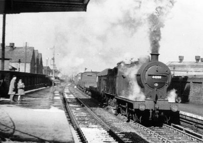 A Fowler 4f engine at Coalville station