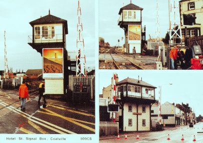 Multiview postcard of the signal box