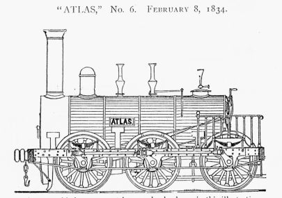 Swannington and Leicester railway engine 'Atlas'
