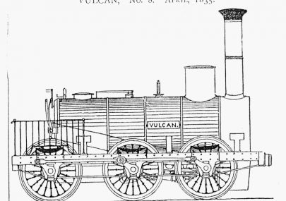 Swannington and Leicester railway engine 'Vulcan'